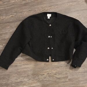 H&M Black Jacket with Silver Buttons